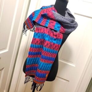 EC KUNA 100% Baby Alpaca Colorful Scarf, stylish, Business Casual
